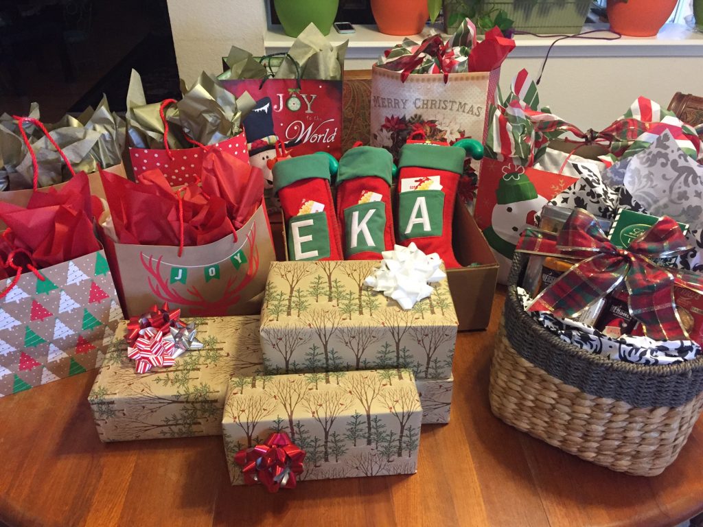Wrapped Presents for the Holden Family