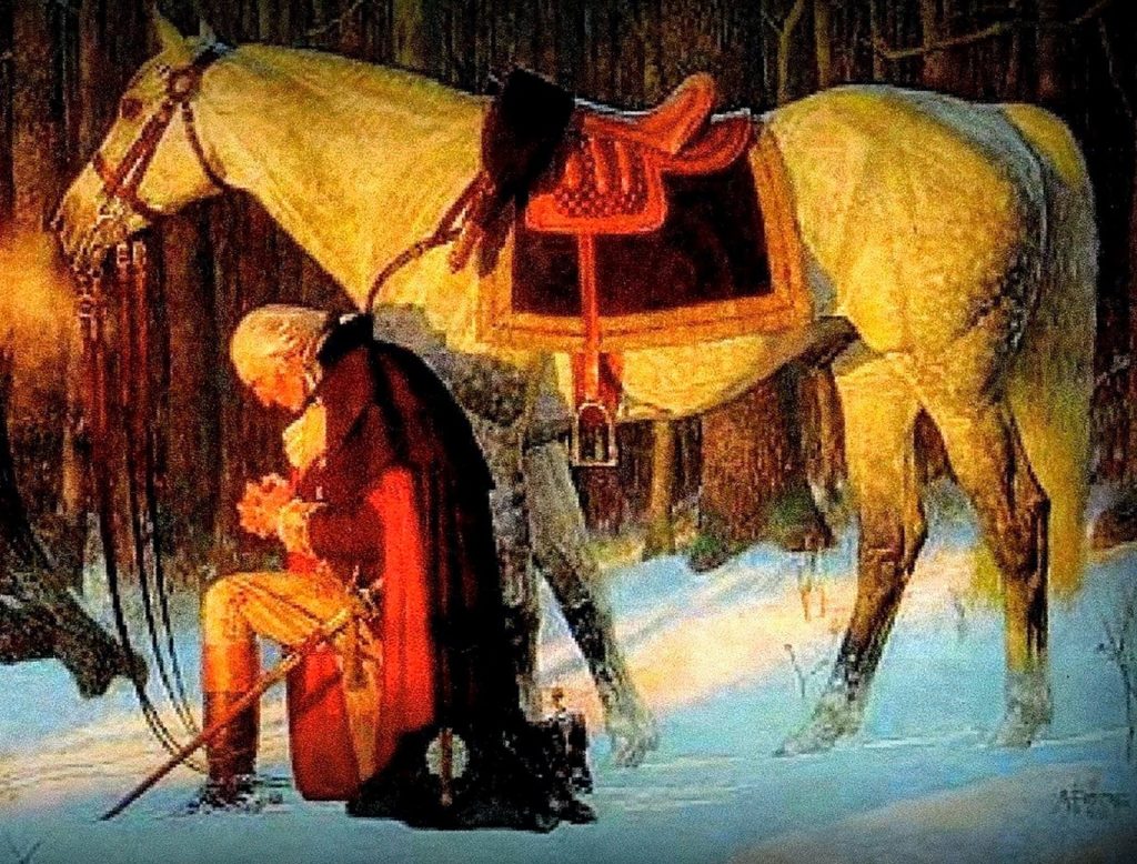 George Washington praying at Valley Forge